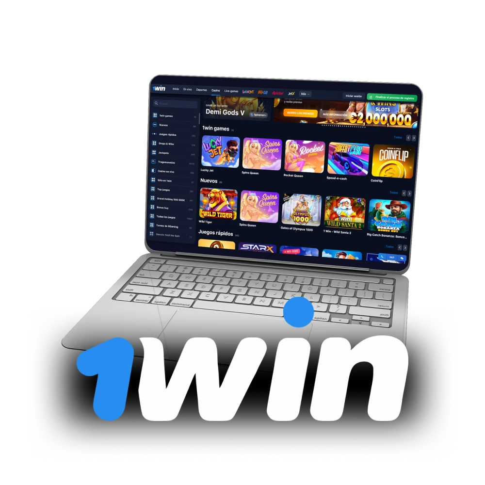 Juega varios juegos en el casino en línea 1Win en Colombia.