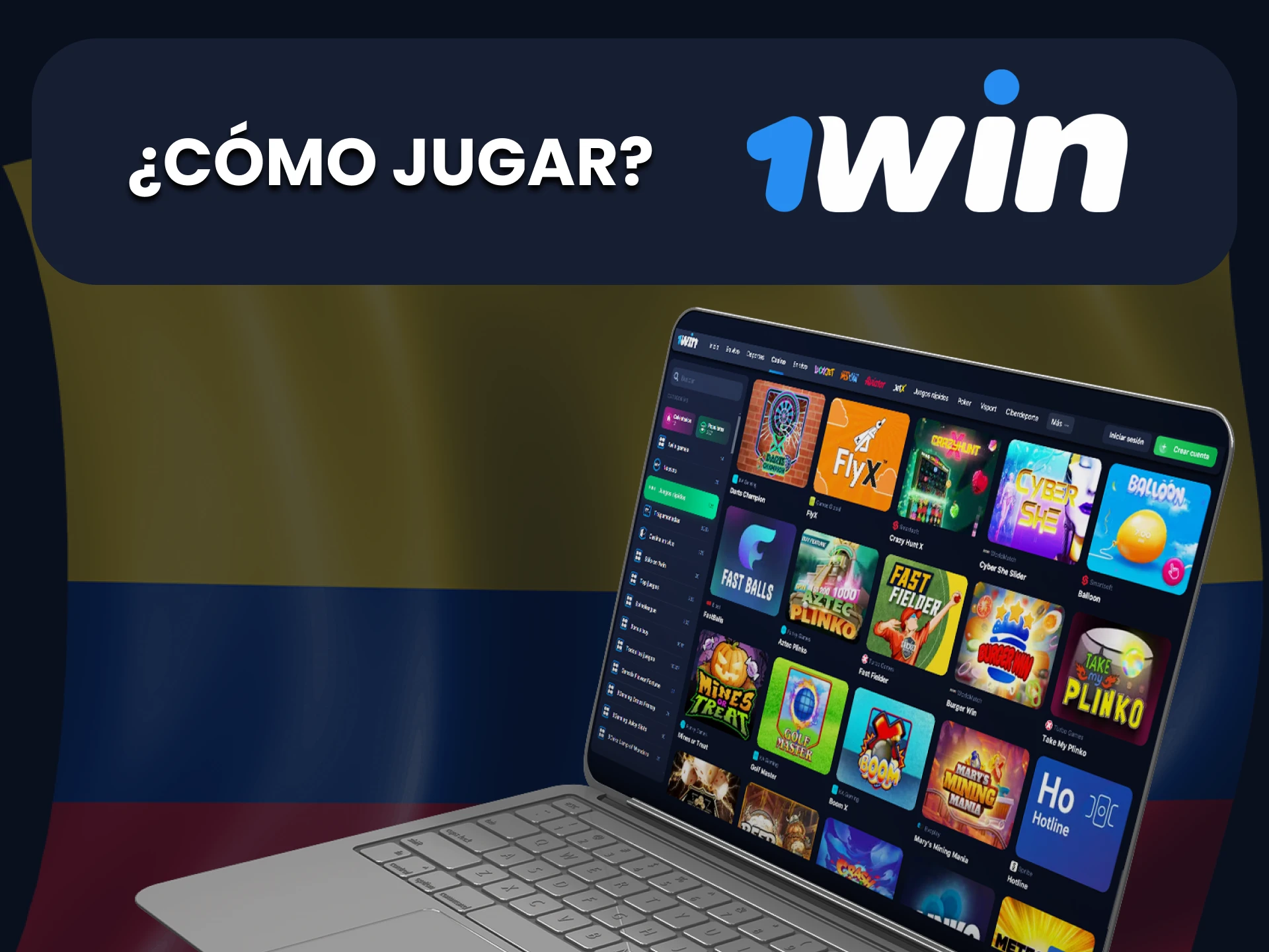 Para jugar Balloon con 1win, ve a la sección de casino.