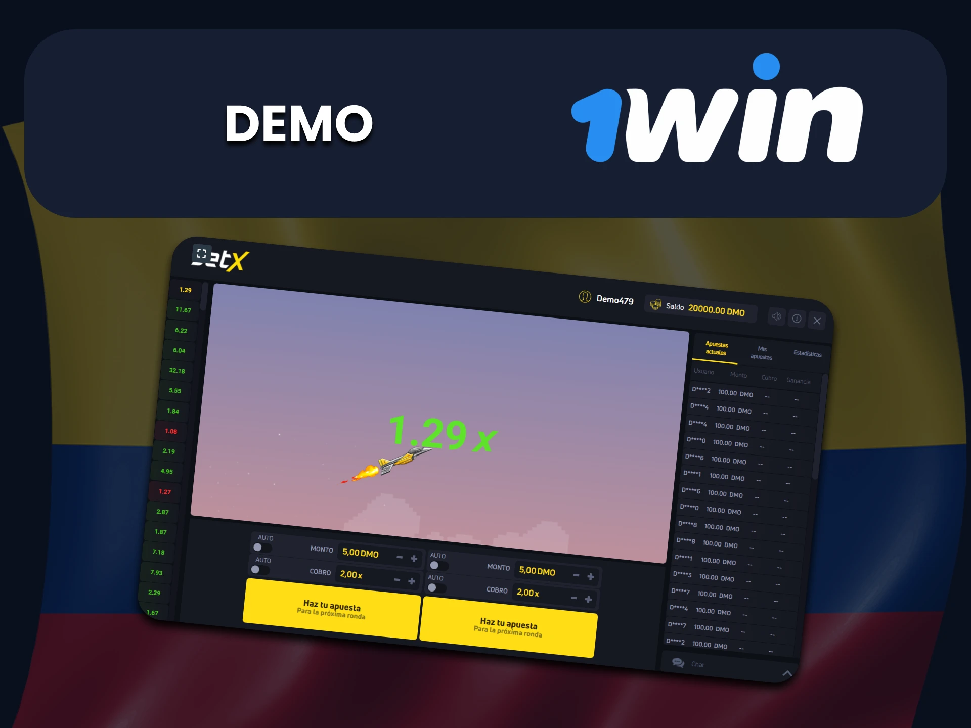 Entrena tus habilidades en la versión demo de JetX en 1Win antes de jugar con dinero real.