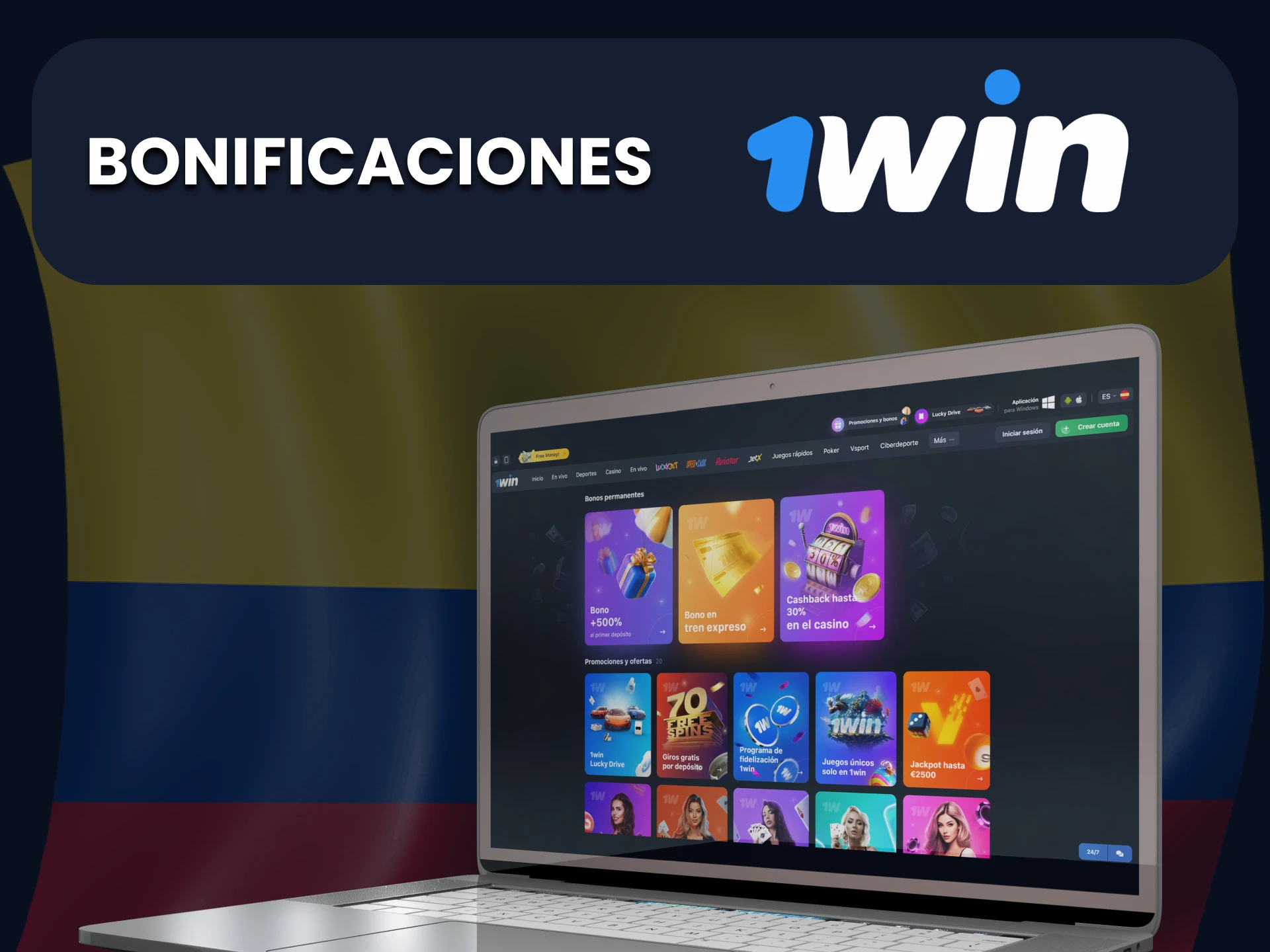1Win ofrece muchos bonos para juegos de póquer.