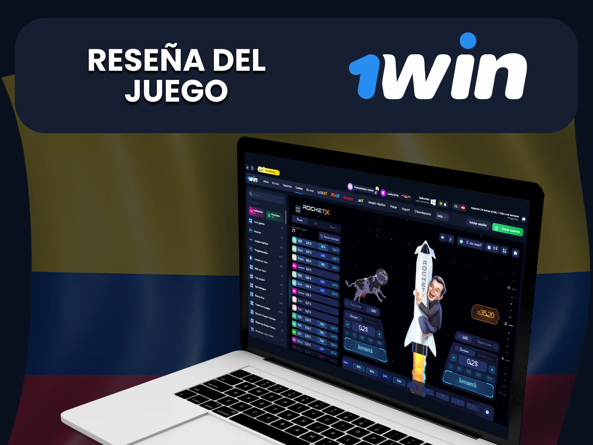 Te contamos sobre el juego Rocket X en 1Win.