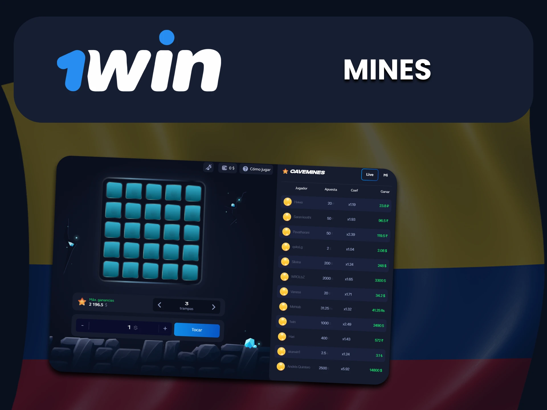 Juega Mines del proveedor 1Win.