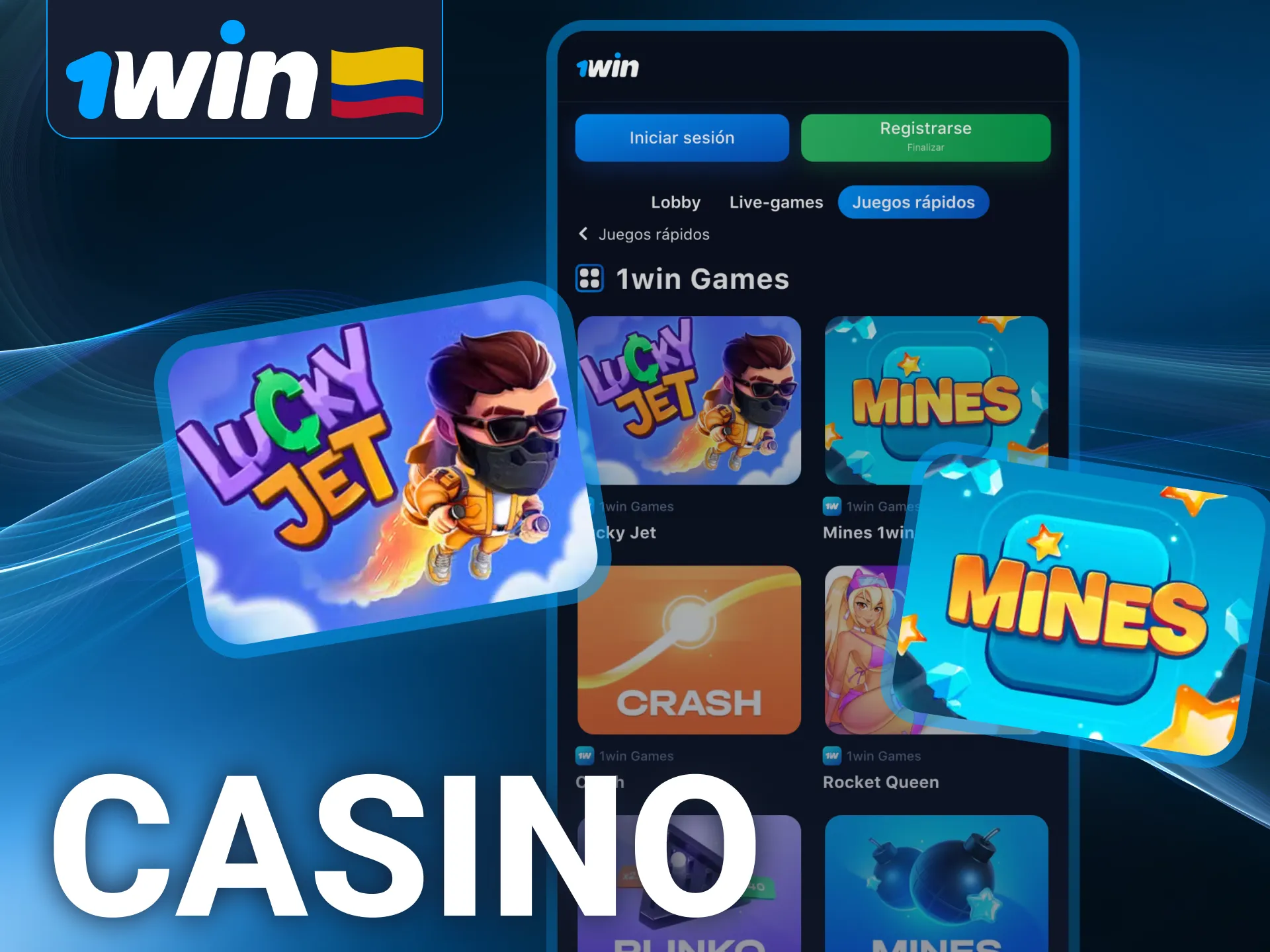 Puedes jugar a juegos de casino con la 1Win app.