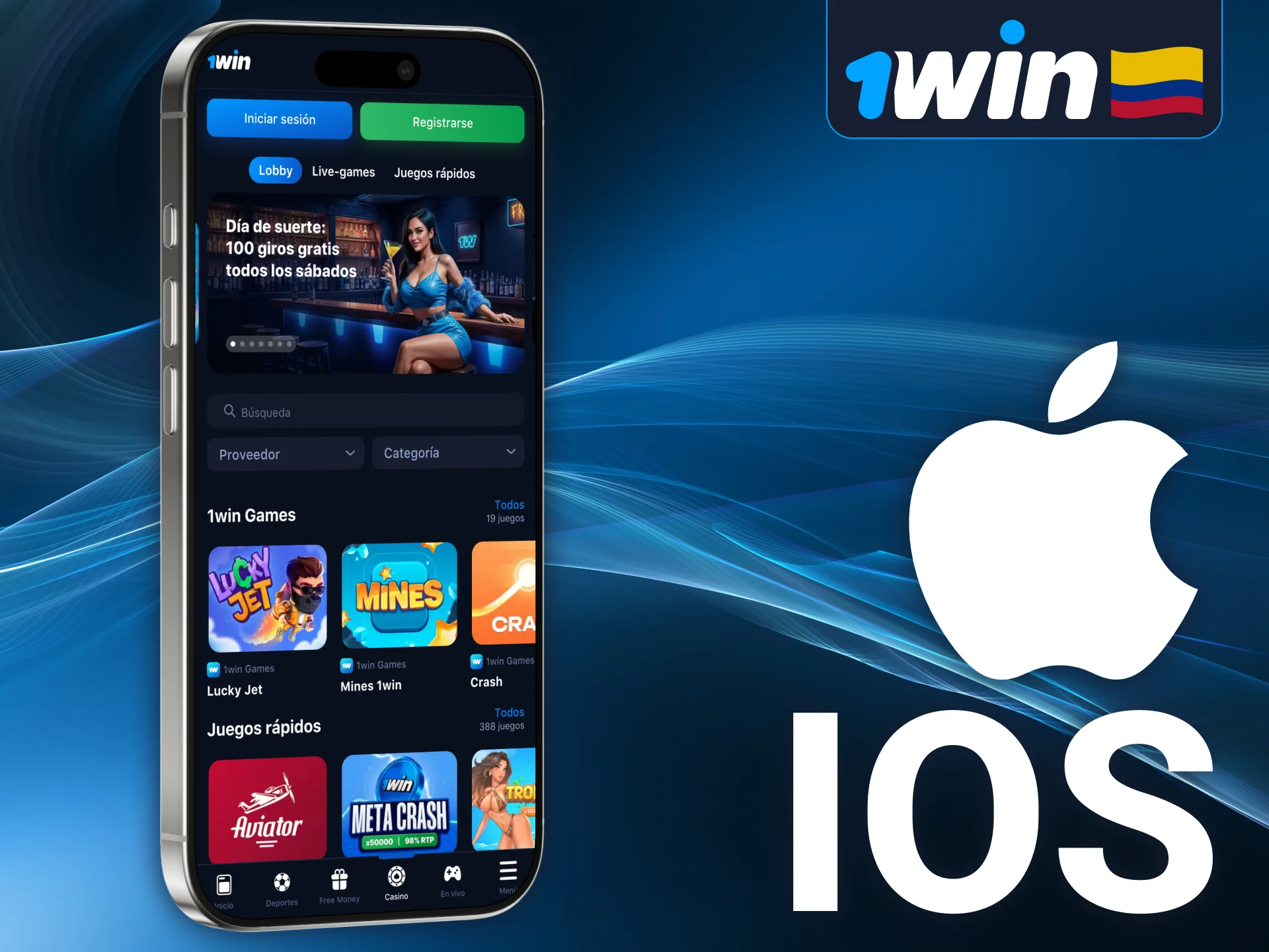 Descarga la aplicación 1win para iOS.