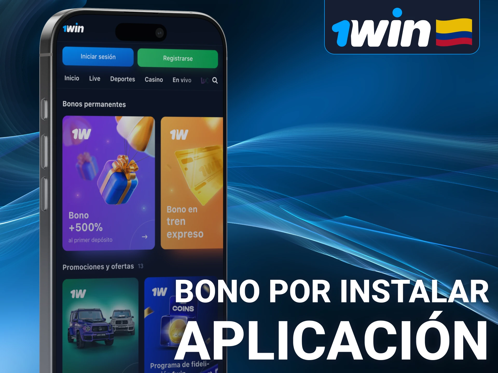 Consigue una bonificación por instalar la aplicación 1Win.